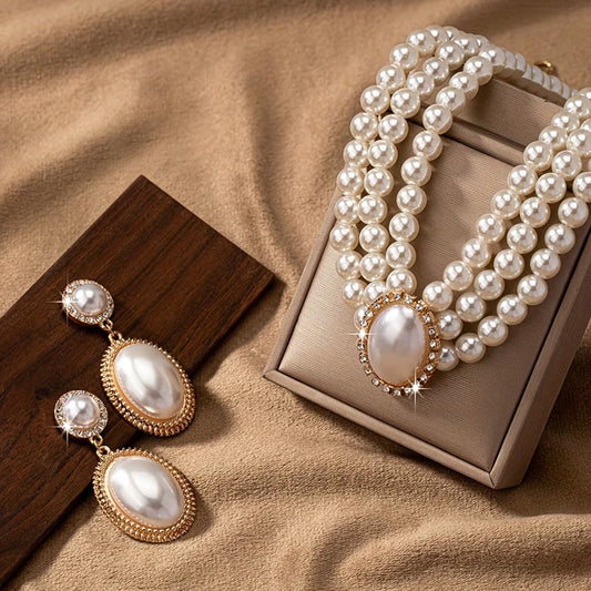 Vintage Perle Strand Schmuckset