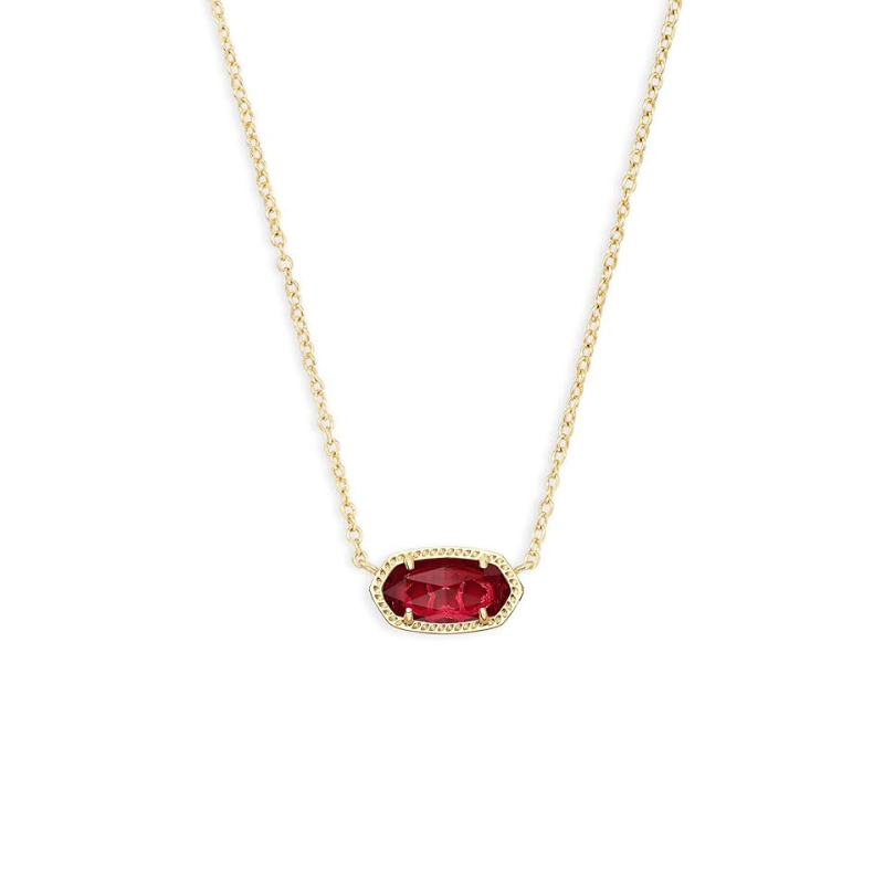 Classic Oval Rubin Halskette | Gold