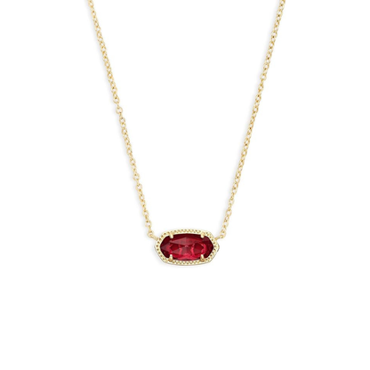 Classic Oval Rubin Halskette | Gold