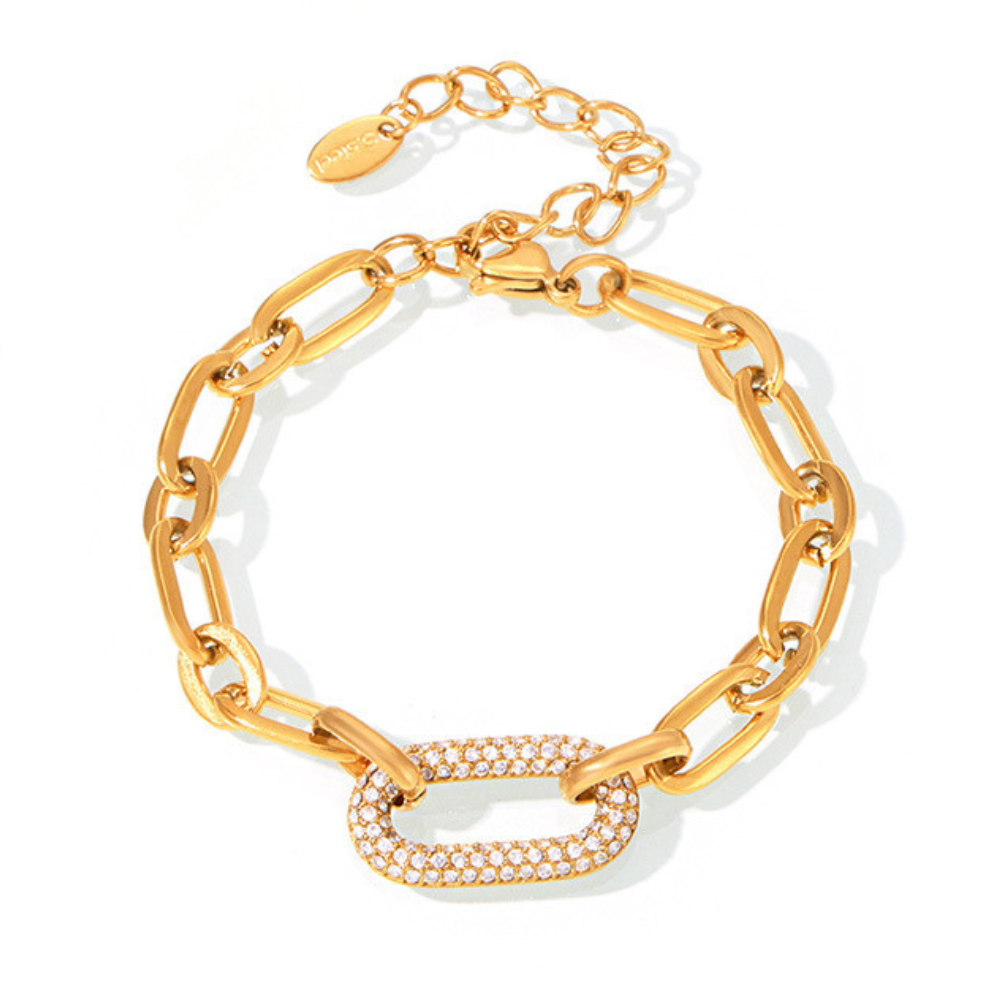 Paved Chunky Chain Link Schmuckset | Gold