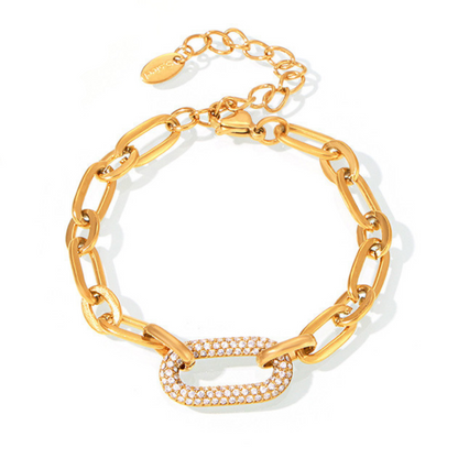Paved Chunky Chain Link Schmuckset | Gold