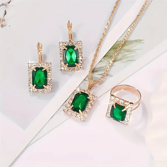 Sylvara Greenveil Schmuckset | Weiß Gold