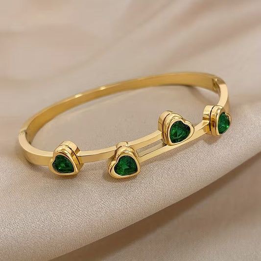 Verde Herzen Armband | Gold