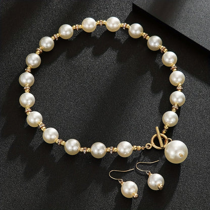 Chunky Perle Statement Halsketten-Set