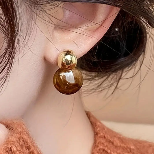 Aurélie Amber Ohrhänger | Gold