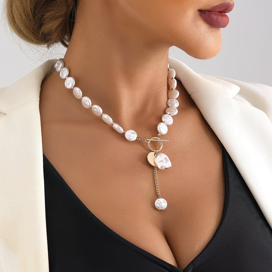 Baroque Perle Toggle Halskette