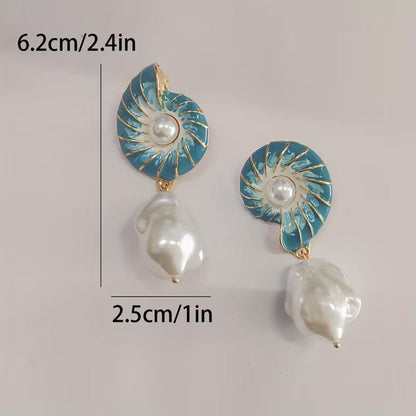 Seashell Perlenohrringe