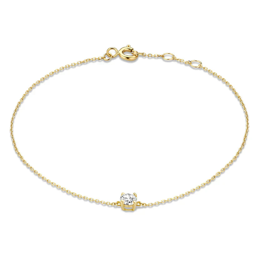 Cléa Moissanite Stein Armband | Gold