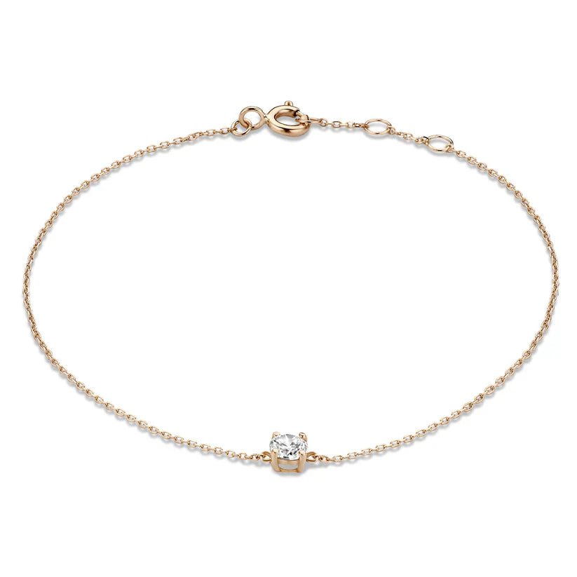 Cléa Moissanite Stein Armband | Gold