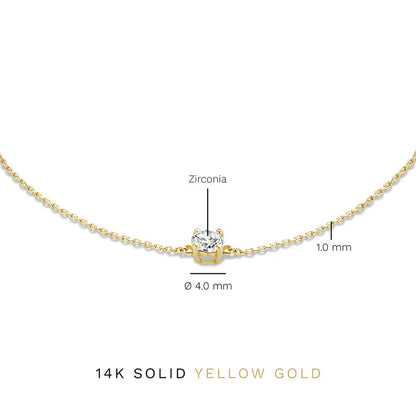 Cléa Moissanite Stein Armband | Gold