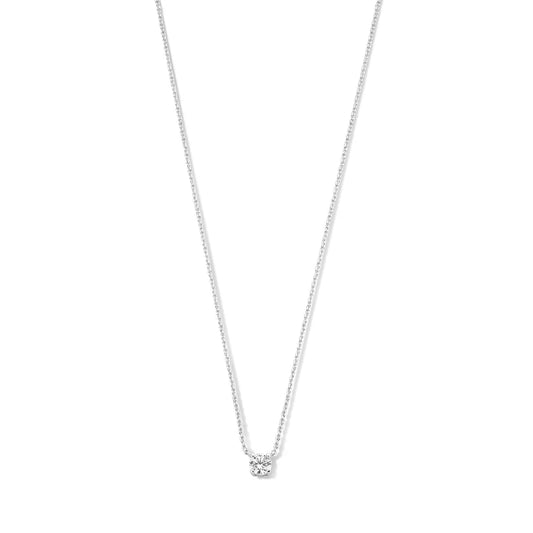 Cléa Moissanite Stein Halskette | Gold