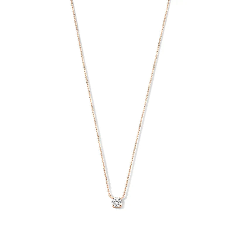 Cléa Moissanite Stein Halskette | Gold