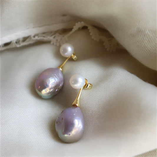 Exquisite Lilac Perlenohrringe