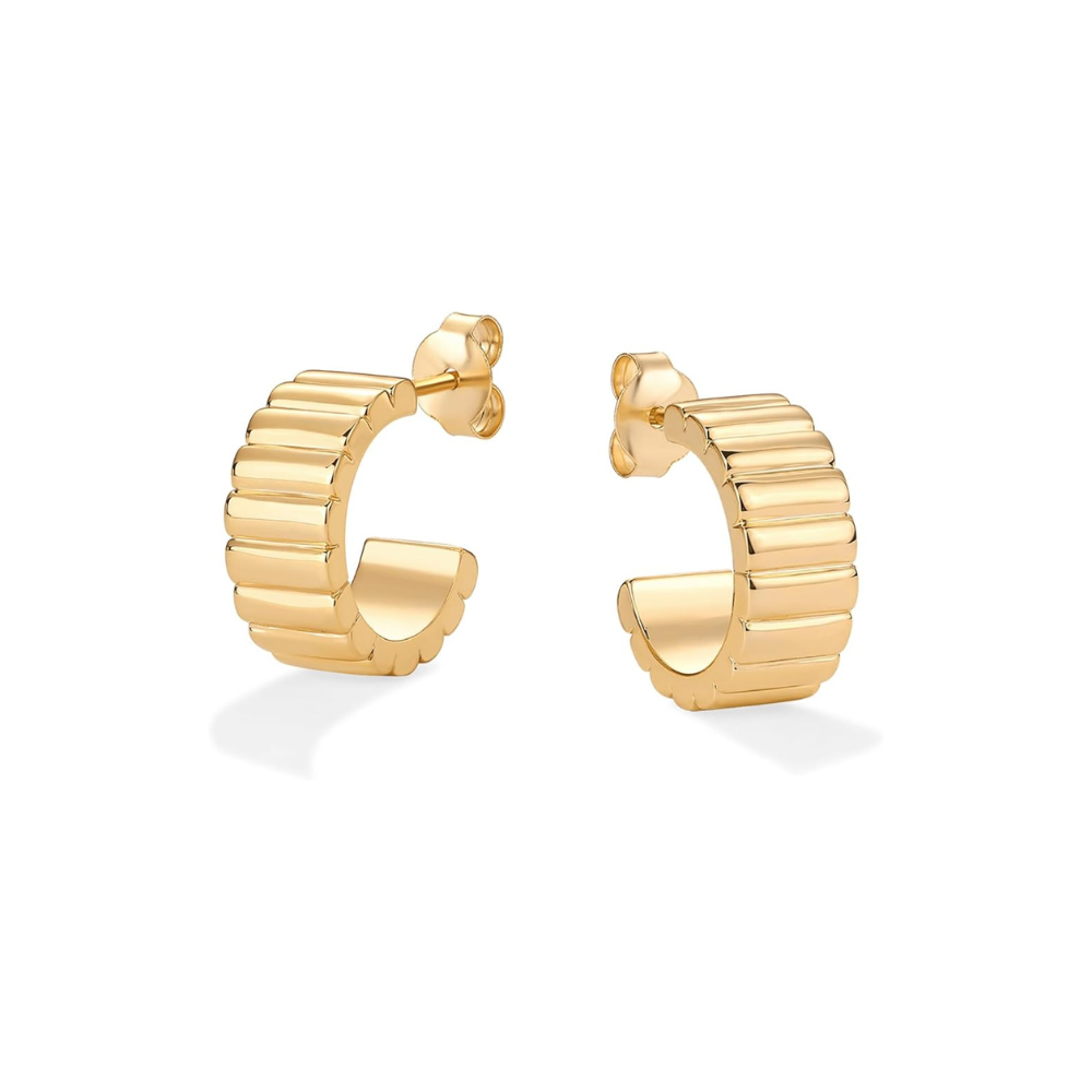 Classic Ridge Ohrringe | Gold