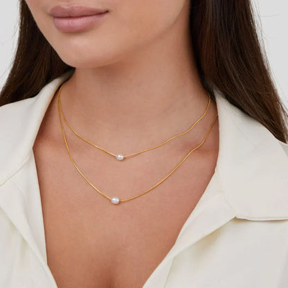 Sophisticated Layered Perlenhalskette