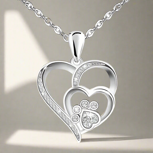 Inolt™ | Paw & Herz Halskette in Silber