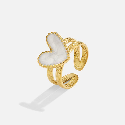 Gold Herz Motif Ring