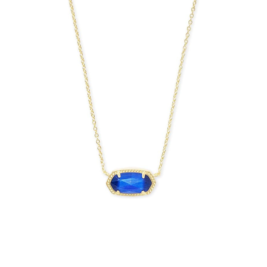 Classic Oval Saphir Halskette | Gold